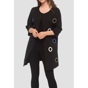 Joseph Tibkoff Black Long Jacket Coat Cardigan Stylist Art Yo Wear Out Of Stock